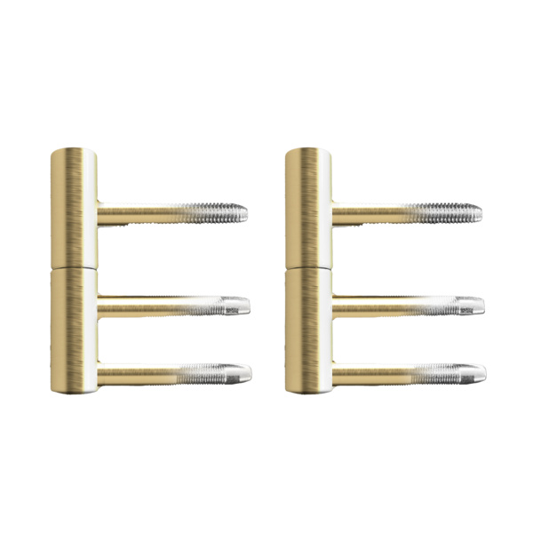 Bänder für Holzzargen EGB 502 88, 2-teiliges Rahmenteil für Holzzargen 1 Paar in Messing matt Messing matt