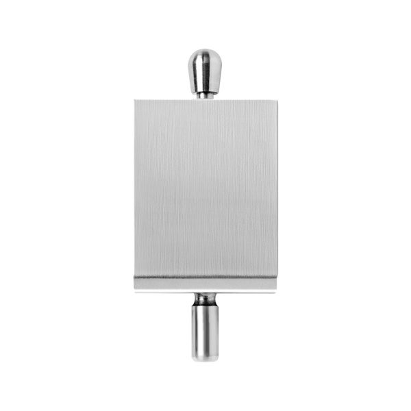 EGF 100 71, Feststellriegel für doppelflüglige Glastür Bodenmontage in Edelst. matt