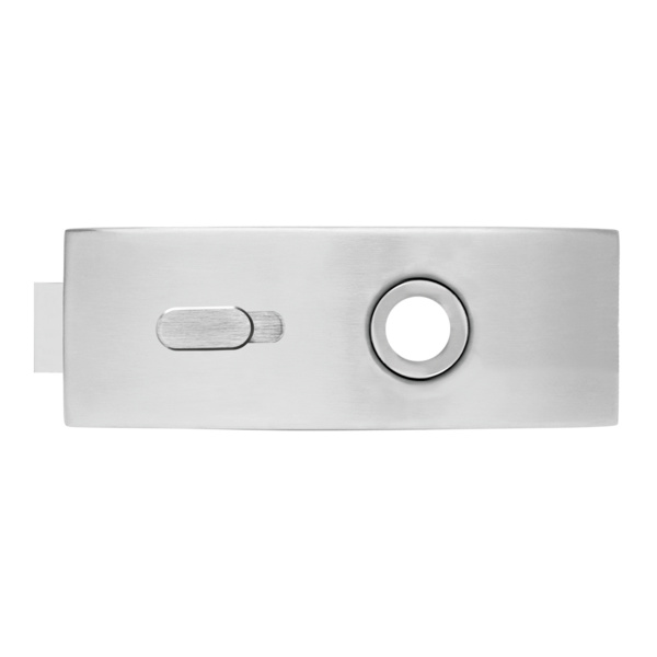 EGS 100A BAD KZA 71 Glastürschloss Air o. Griffpaar n. innen öffnend in Edelst. matt geschw. Profilzylinder