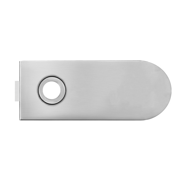 EGS 120 0S 71 Glastürschloss Metro o. Griffpaar in Edelst. matt halbrund unverschließbar