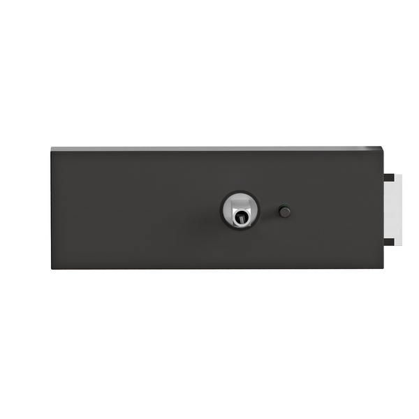 Rechteckiges schmales Glastürschloss EGS 210QL S9 83, rechteckig KD Comfort Privacy Kosmos Schwarz