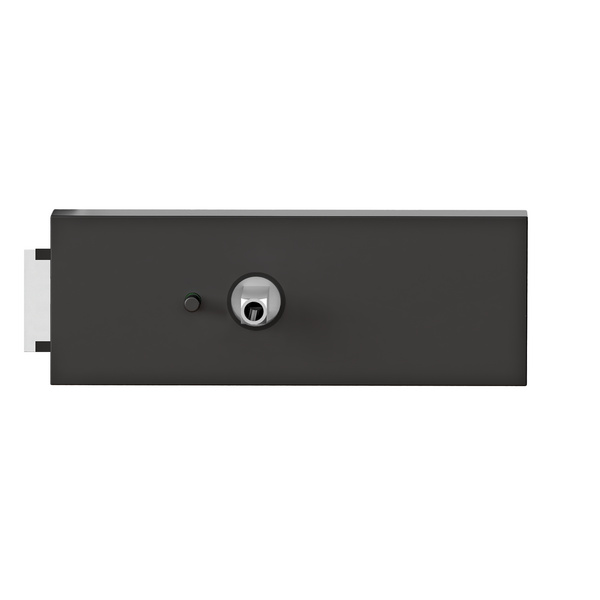 Rechteckiges schmales Glastürschloss EGS 210QR S9 83, rechteckig KD Comfort Privacy Kosmos Schwarz