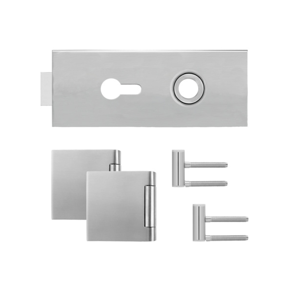 Glastürbeschlag-Set (Schlosskasten + Bänder) "Essence"