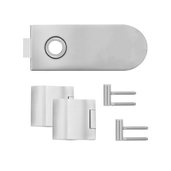 Glastürbeschlag-Set (Schlosskasten + Bänder)