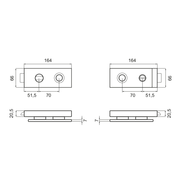 EGS 110Q BAD 89 EGS 110Q, Glastürschloss Essence o. Griffpaar in Titan Grau rechteckig Bad