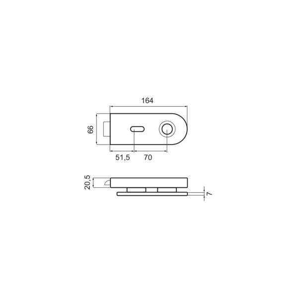 EGS 120 BB 71 Glastürschloss Metro o. Griffpaar in Edelst. matt halbrund Buntbart