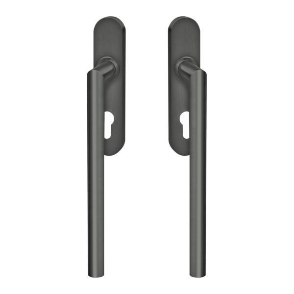 Rhodos EHSSET28 DD 89, Hebeschiebetür Griff -Set Modell Rhodos Innen- u. Außenschild mit Griff Titan Grau