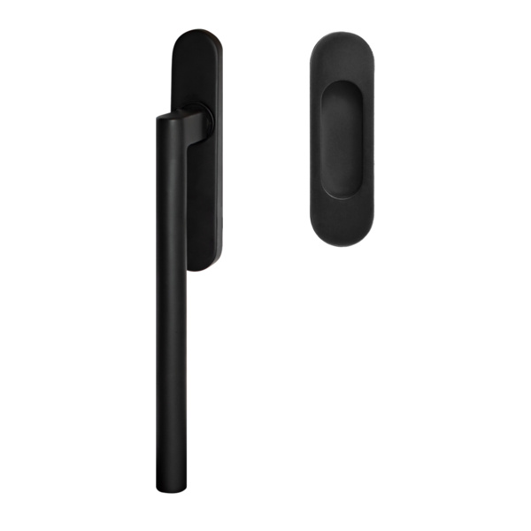 Madeira EHSSET45 UN 83, Hebeschiebetür Griff -Set Modell Madeira Griffmuschel außen Kosmos Schwarz