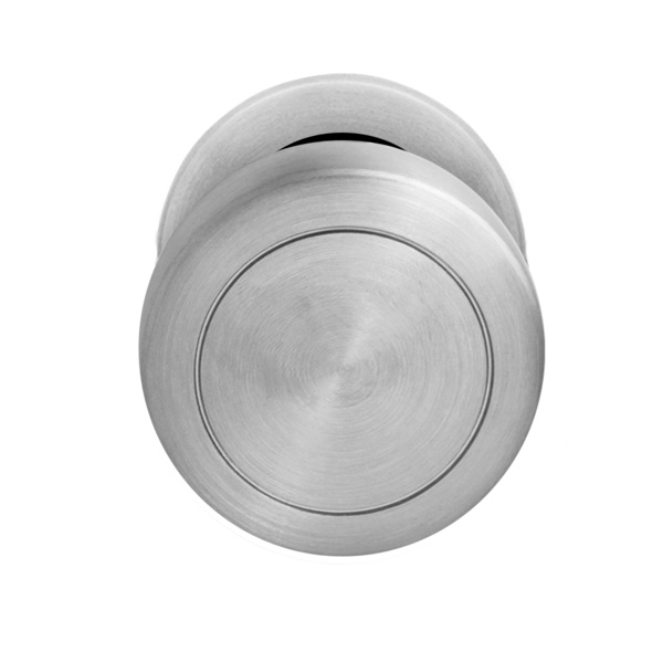 Edelst.knopf Scheibe EK530D R2 91, drehbar zentriert Edelst. matt/Kosmos Schwarz