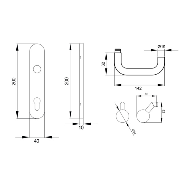 Kreta EL27A WGL92 71, Wechselgarnitur Edelst. matt