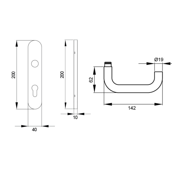 Kreta EL/FS 27 PZ072 71, Profilzylinder FS Edelst. matt