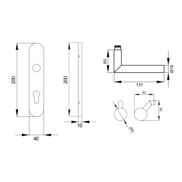 Rhodos EL/FS 28 WGL72 71, Wechselgarnitur FS Edelst. matt
