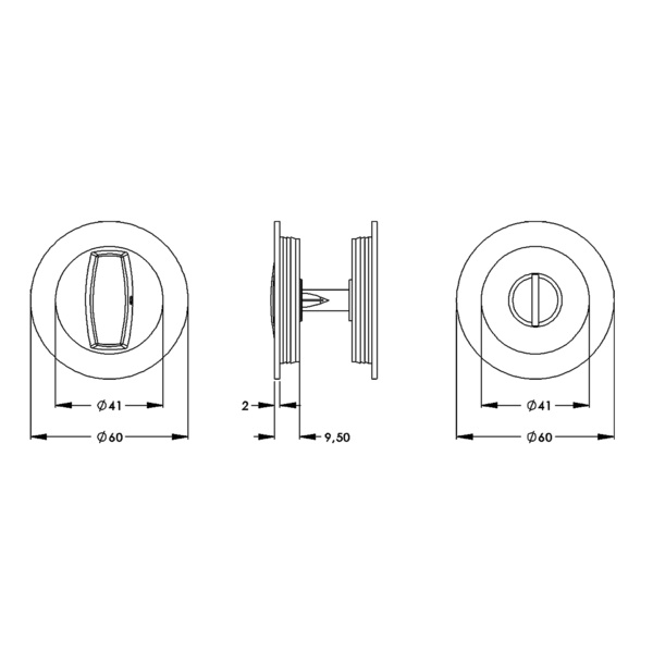 ru. EPD3 83, Schiebetürrosetten-Set Kosmos Schwarz 1 Set