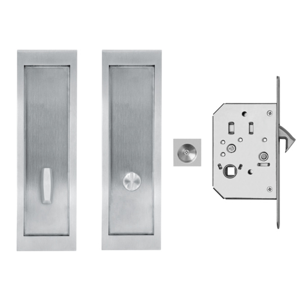 rechteckig EPDQ 2 71, Schiebetürrosetten-Set Edelst. matt 1 Set