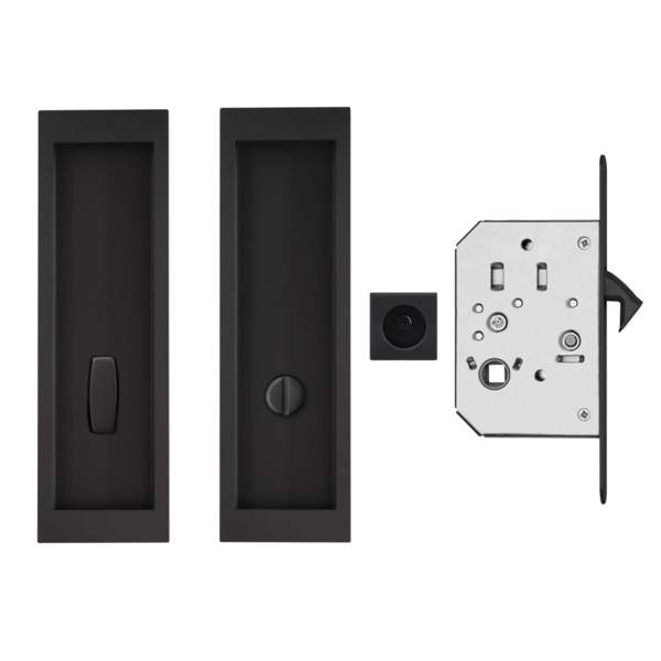 rechteckig EPDQ 2 83, Schiebetürrosetten-Set Kosmos Schwarz 1 Set