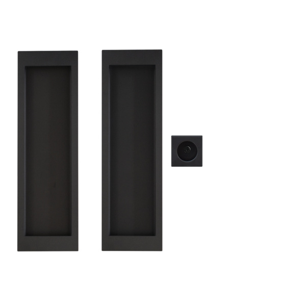 rechteckig EPDQ 2 0S 83, Schiebetürrosetten-Set Kosmos Schwarz 1 Set