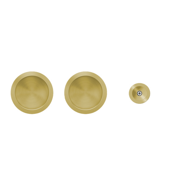 ru. EPD 0S 88, Schiebetürrosetten-Set Messing matt 1 Set