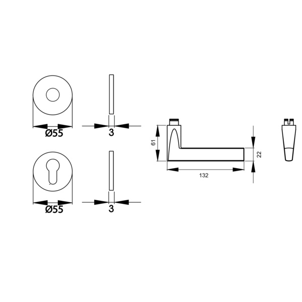 Montana EPL54, Profilzylinder Titan Grau