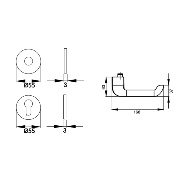 Kent EPL96LH Profilzylinder 71 Edelst. matt