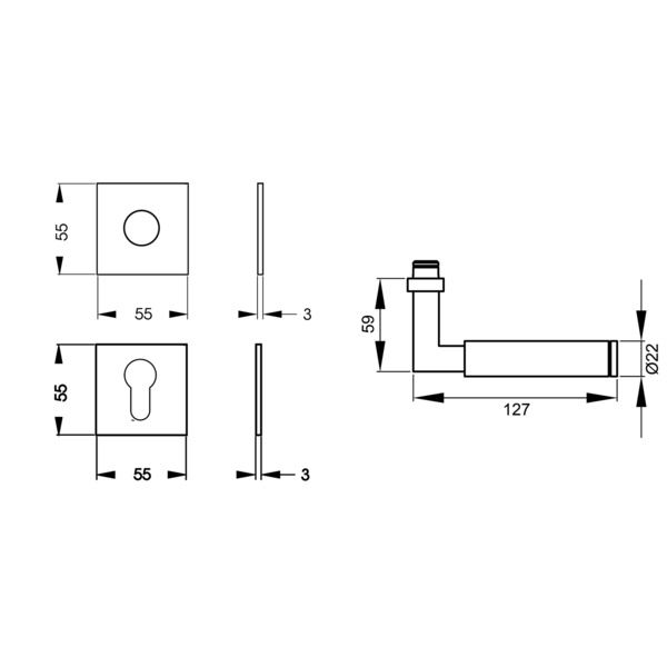 Tasmania EPL/FS31Q PZ0 Profilzylinder FS 71 Edelst. matt