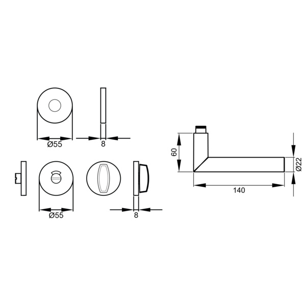 Rhodos XL EPRO18, Bad rot/weiß Edelst. matt