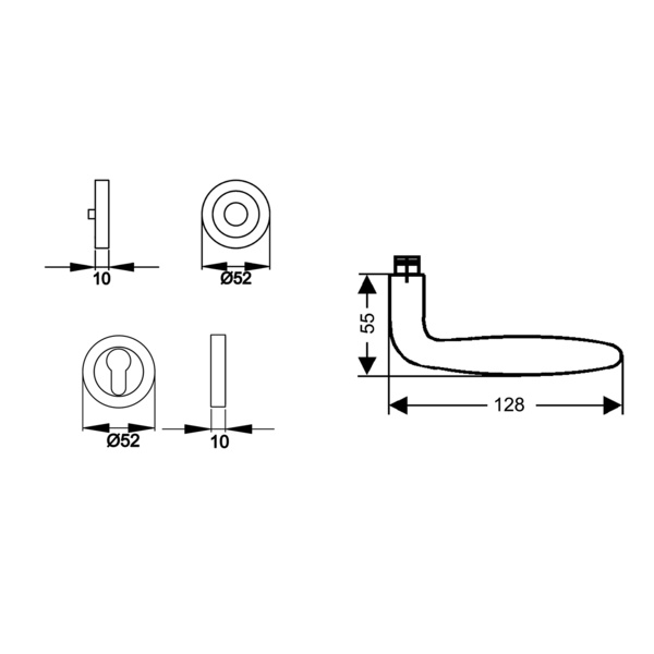 Korfu ER24, Profilzylinder Kosmos Schwarz