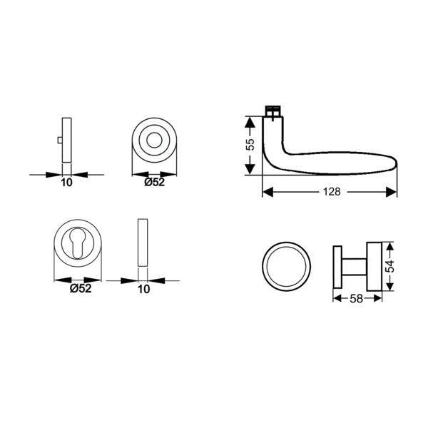 Korfu ER24, Wechselgarnitur rechts Kosmos Schwarz