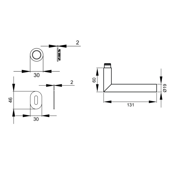 Rhodos ER28M, Profilzylinder Kosmos Schwarz