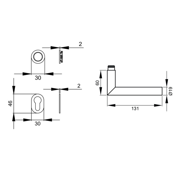 Rhodos ER28M, Profilzylinder Polaris Weiß