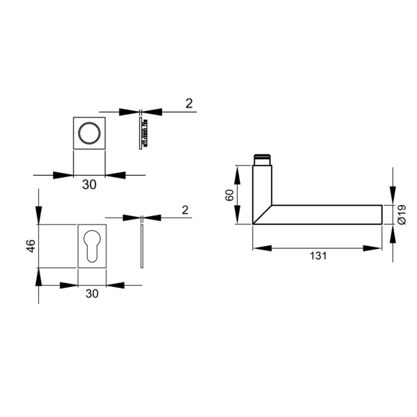 Rhodos ER28QM, Profilzylinder Polaris Weiß