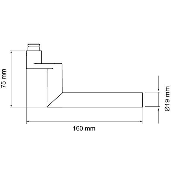 Rhodos ER28RMGF RL 83, Rahmentg. FS rechts/links Kosmos Schwarz 1 St.