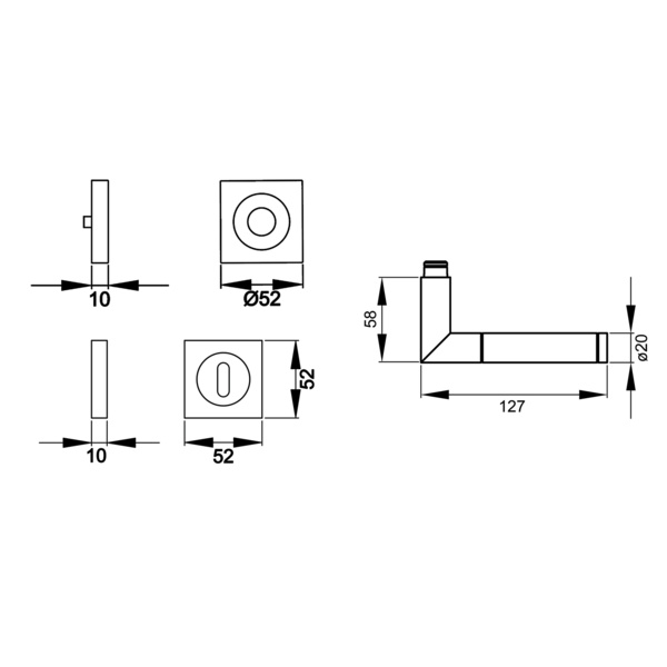 Rio Steel ER34Q, Buntbart Edelst. poliert/matt