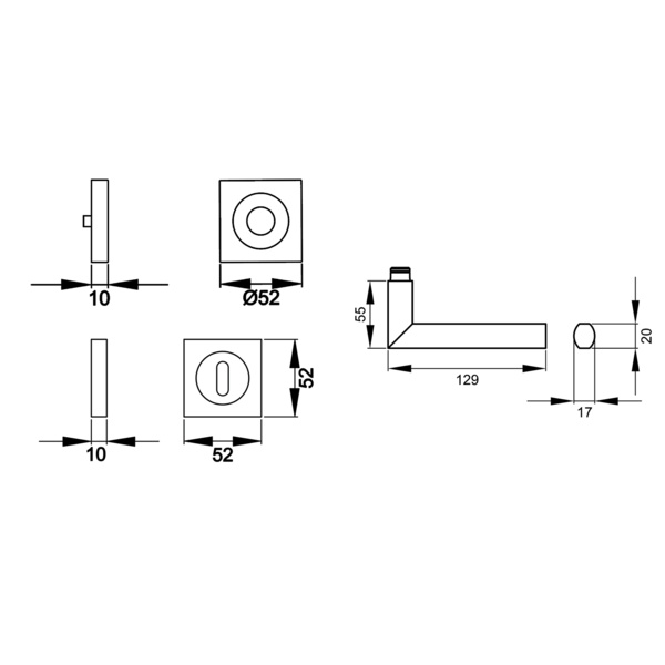 Porto ER43Q, Buntbart Edelst. poliert/matt