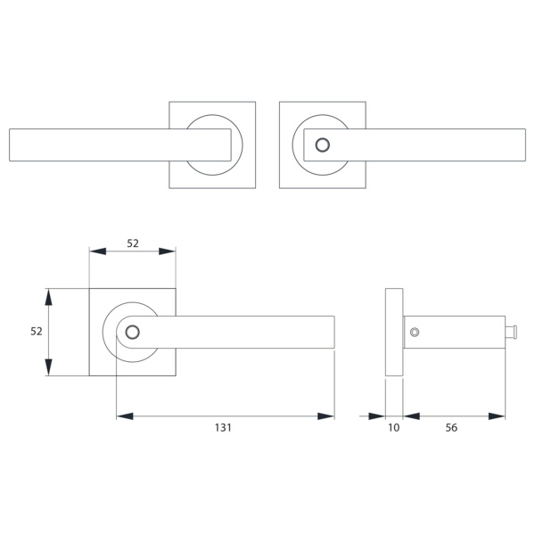 Seattle ER46Q BCL 71 mit Privacy Funktion DIN Links in Edelst. matt