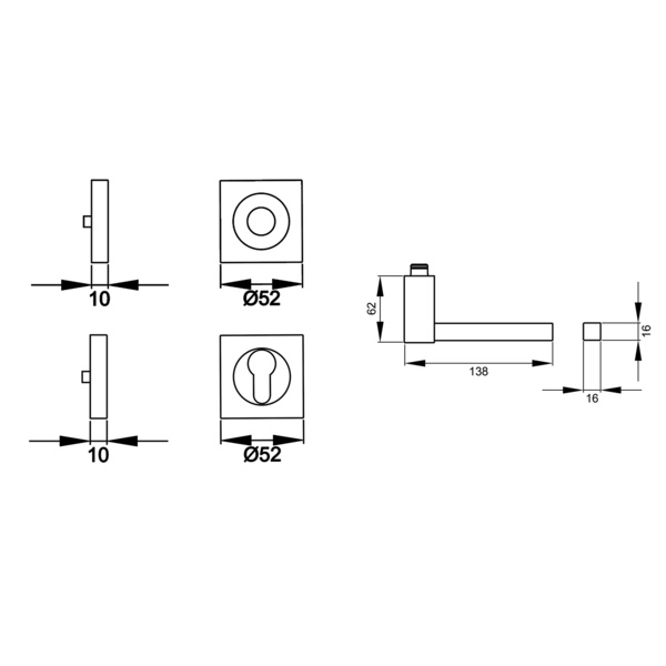 Portland ER47Q, Profilzylinder Edelst. matt