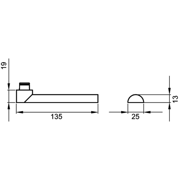 London ER51KRM PZ R/L 71, Rahmentg. rechts/links Edelst. matt 1 St.
