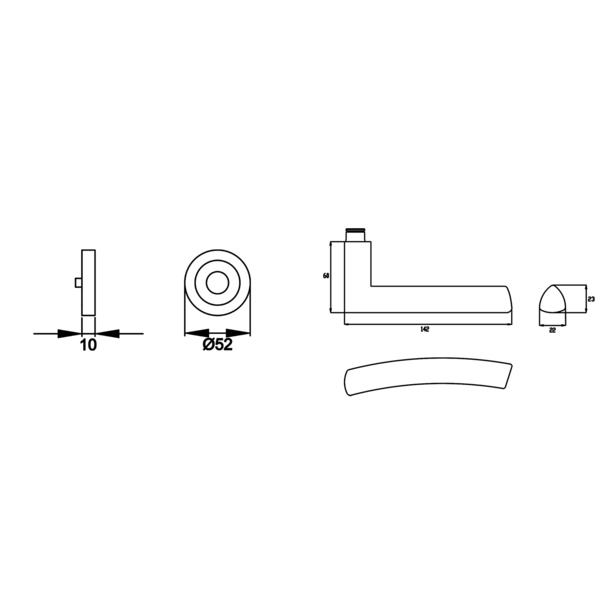 Madrid ER56, o. Schlüsselrosette Edelst. matt