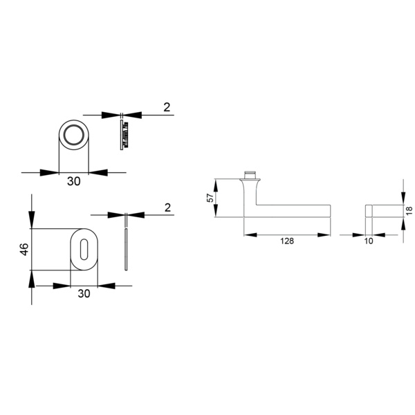 Soho ER57M Buntbart rechts/links Edelst. matt