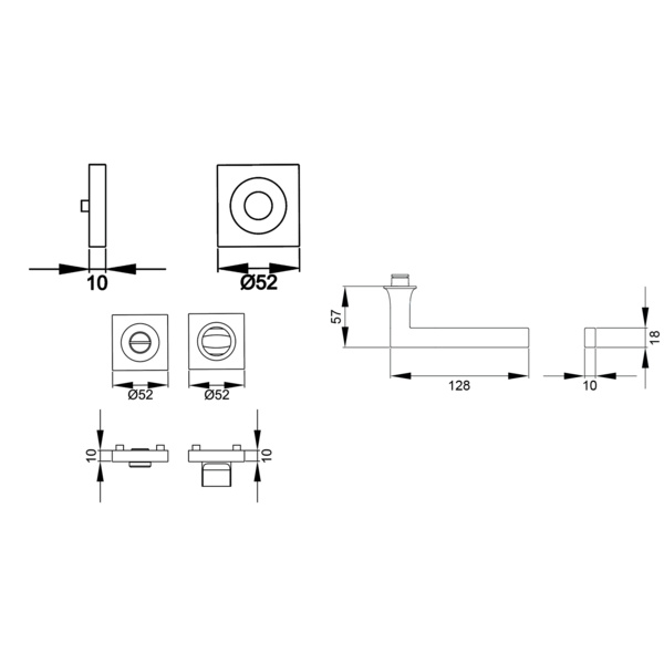 Soho ER57Q Bad 83 Kosmos Schwarz