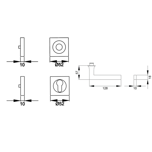 Soho ER57Q Profilzylinder Edelst. matt