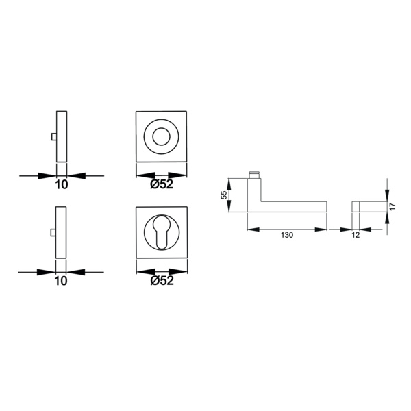 Boston ER58Q Profilzylinder Edelst. matt