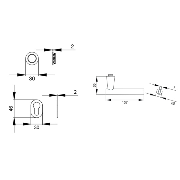 Brooklyn ER59M Profilzylinder Kosmos Schwarz