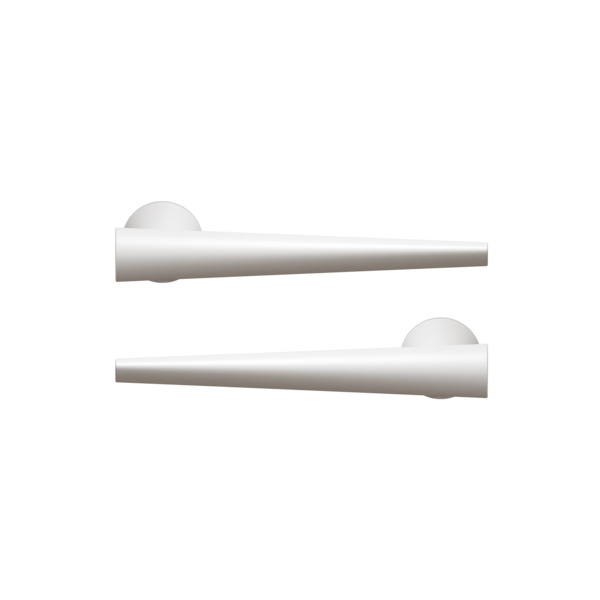 ER59 0DS Griffpaar Brooklyn o. Griffrosette inkl. Stift in Polaris Weiß