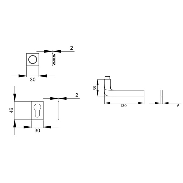 Las Vegas ER87QM, Profilzylinder Edelst. matt