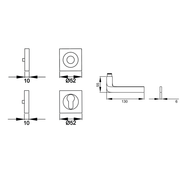 Las Vegas ER87Q, Profilzylinder Edelst. poliert
