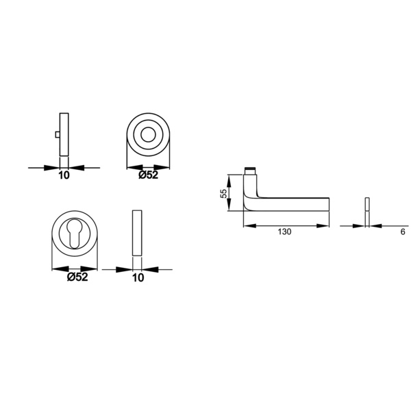 Las Vegas ER87, Profilzylinder Kosmos Schwarz