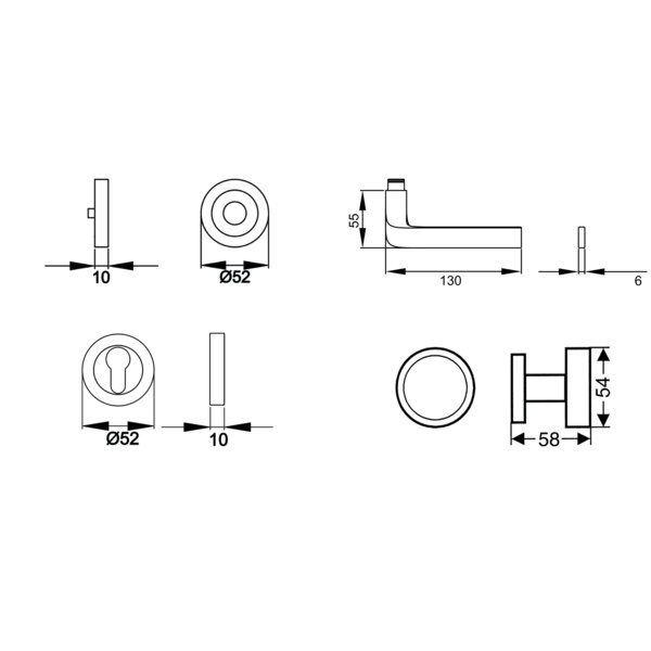 Las Vegas ER87, Wechselgarnitur rechts Edelst. matt