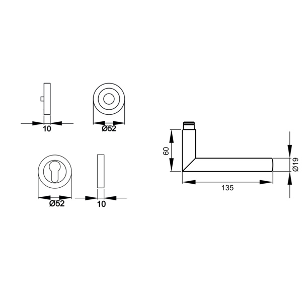 Korsika ER/FS 30V, Profilzylinder FS Edelst. matt