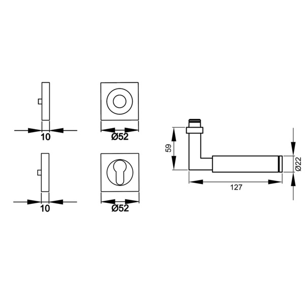 Tasmania ER/FS 31Q, Profilzylinder FS Edelst. matt