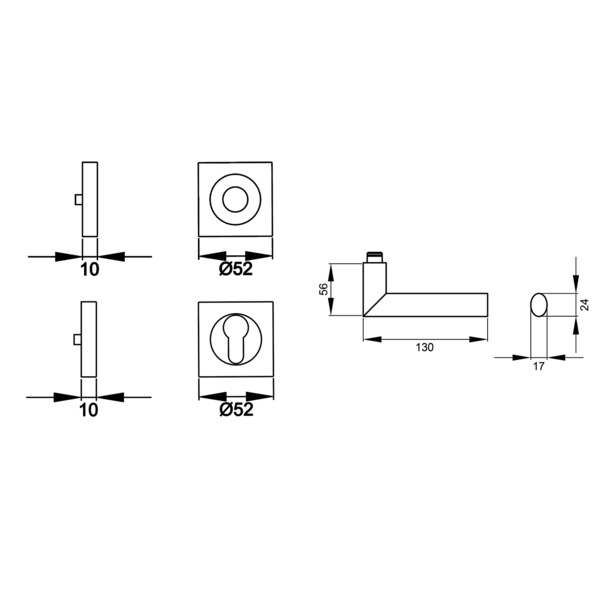 Verona ER/FS 37Q, Profilzylinder FS Edelst. poliert/matt